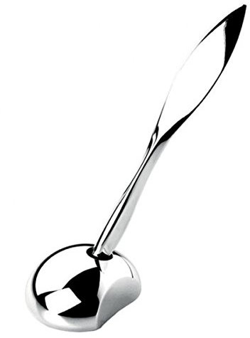 SILBERKANNE Ständer mit Kugelschreiber Stift 17 cm Halter 6x6 cm Premium Silber Plated edel versilbert. Fertig zum verschenken mit schicker Geschenkverpackung