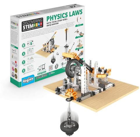 Engino STEM Toys, Physics Laws: Inertia, Friction & Circular Motion, Engineering Kit for Kids 9+, Creative STEM Projects, Gifts for Boys & Girls, Building Toys (6 Model Options)