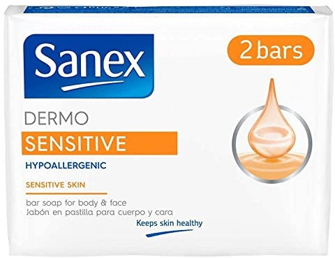 Sanex Dermo Sensitive Hypoallergenic Bar Soap - 2 x 90 g
