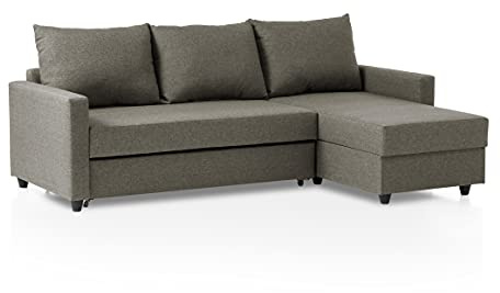 Traumnacht Schlafsofa Belfort, Ecksofa, Sofagarnitur in L-Form mit Schlaffunktion und Stauraum in der Ottomane, produziert nach deutschem Qualitätsstandard, hellbraun, 227x153x66 cm