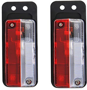Generisch 2x Anhänger Umrissleuchte Begrenzungsleuchte Positionsleuchte * Rot/Weiß *