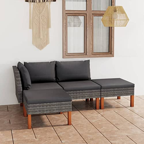 Festnight Lounge Gartenmöbel Set Loungemöbel Sofa Rattan Balkonmöbel Balkonlounge Outdoor Sitzbank Garten Gartenlounge Gartensofa Balkon Terrasse Terrassenmöbel Ecklounge