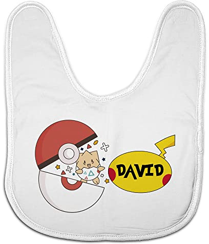 LolaPix Bavoir Bébé Personnalisé au Prénom - Garçon, Fille - Fermeture Velcro - Cadeaux Personnalisés - Différentes Couleurs et Modèles - PIKA