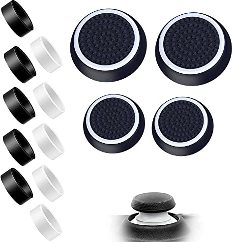 MatoSan® 10 Silikonringe + 4 Thumbstick Aufsätze – Kompatibel mit Switch, Steam Deck, Controller Zubehör – Stickschutz für präzise Steuerung – Daumenkappen Silikon Grip Set