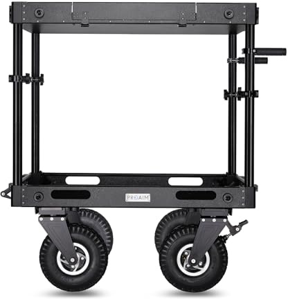 PROAIM Victor Pro 32 Cart de Production Vidéo – pour Vidéastes, et Photographes Professionnels. Charge utile : étagère supérieure – 150 kg/330lb & étagère inférieure–200 kg/440 LB(CT-VCTR-PRO-32)