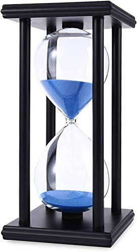 Sablier, minuterie sablier sablier 30/60 minutes sablier sablier cuisine école moderne sablier en bois sablier sablier horloge thé minuteurs décoration de la maison cadeau (couleur : noir violet, temp