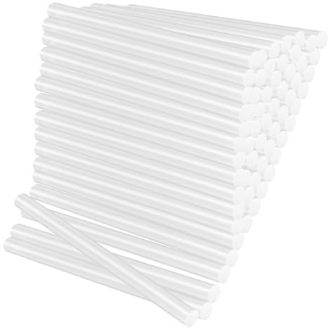 100 Pezzi Colla a Caldo 7mm X 100 mm, Stick Colla a Caldo per Pistola, Ricariche Colla a Caldo Trasparenti, Ad Asciugatura Rapida, Ricarica Colla a Caldo Più Comuni, per Fai Da Te, Artigianato