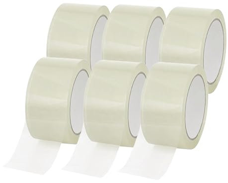 Generisch Paketklebeband 6-36 Rollen je 66 m transparent Hochwirksame Klebekraft (6)