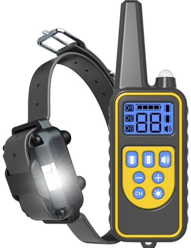 Collier Anti Aboiement Chien Rechargeable, Modes Son/Vibration/Vibration Forte, IPX67 Résistant à L’Eau, 3300Ft Détection Intelligente des Aboiements