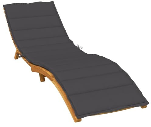 CIADAZ Sonnenliegen-Auflage Melange Anthrazit 200x50x4 cm Stoff, Liegenauflage, Auflage Gartenliege, Liegestuhl Auflage, Bankauflage, Stuhlauflage Für Hochlehner, Liegestuhlauflagen - 4002497