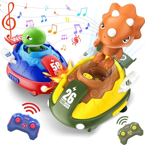 anysun Ferngesteuertes Auto, 2 Stück Autoscooter-Spielzeug für 3, 4, 5, 6, 8, 9 und 10 Jahre, RC Auto für Weihnachts und Geburtstagsgeschenke, Indoor und Outdoor Spiele für Jungen und Mädchen