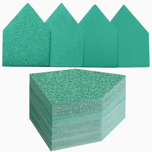 FOWOK 3.54 x 2.56 80Pcs Detail Sanding Paper Fits M12 Fuel Sander - 60, 120, 180, 240 Grit (20 of Each) Heavy Duty Hook & Loop Cloth Sandpaper for Detail Sander -FMS80