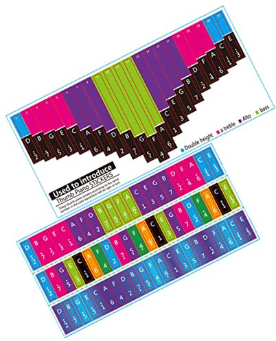 BESTonZON 2stücke Kalimba Note Sticker Tasten Aufkleber Musiknoten Für Daumenklavier Lernhilfe Visuelle Orientierung Für Tasten Kalimba Geeignet Anfänger Zubehör