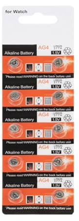 Xuanxi Lot de 20 piles bouton alcalines AG4 377/LR626sw haute performance pour montres et calculatrices
