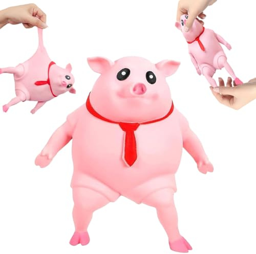 Schweine Quetschspielzeug, Stress Schwein Spielzeug, Piggy Squeeze Toy, Kreatives Dekompressions Piggy, Anti Stress Schwein Rosa, Stressspielzeug Schwein