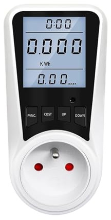 XOIIIQND Digital Wattmeter 220V 110V AC Power Meter Electricity Energy Meter Power Kwh Wattage(FR Plug)