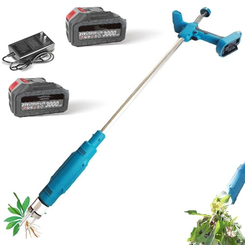 Elektrische Unkrautmaschine, Kabelloser Unkrautabzieher Werkzeug mit Akku, Effizienter Gartenarbeit Stand-Up-Unkrautväter für Rasen und Garten Unkrautentfernung