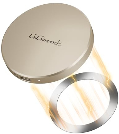 GiGimundo GQ40 Ultra-Slim Magnetic Portable SSD 1TB - Max 40Gbps ad alta velocità, compatto ed elegante disco esterno USB-C per Windows, Mac, Android - Design rotondo, rapido trasferimento di file