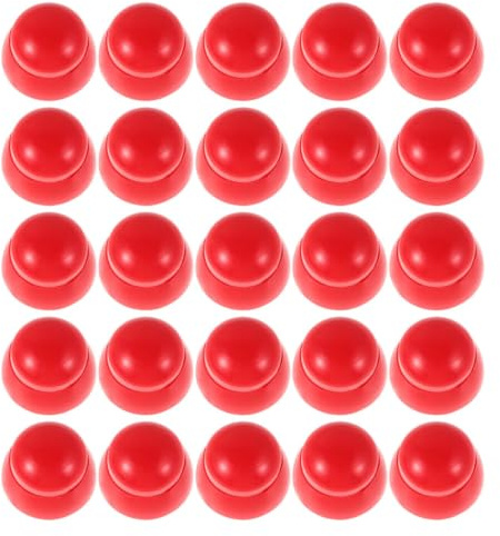 Toyvian Tappi di Protezione per Dadi Cappucci a Cupola 25 Pezzi Rossi in Plastica per Aree Gioco al Coperto e'aperto per Attrezzature da Parco Giochi per Viti