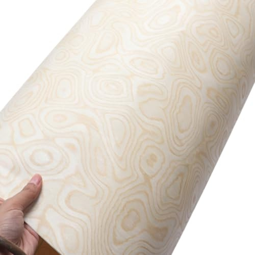 Placage racine d'érable de 0,25 mm d'épaisseur, 2,5 x 0,53 m – Idéal pour porte d'armoire, porte en bois, décoration de sol, loisirs créatifs et projets de mise à niveau de meubles