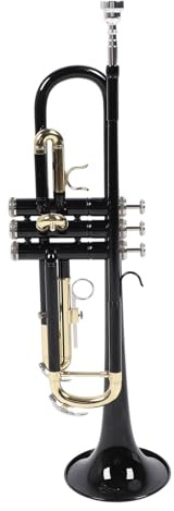 Yechiry BB -Trompete, Professionelle Schwarze Brass BB -Trompete mit Poliertem Mundstück, Ventile, Standard für Anfänger für Schulband und Jazzleistung