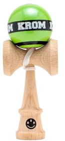KROM Kendama MIKRO - Mini Kendama in legno di faggio, completamente giocabile, tascabile, per principianti e professionisti, colore: verde chiaro