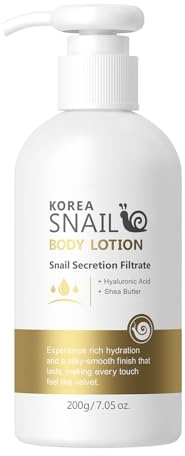 Snail Hydrate Body Cream, lozione rassodante e lifting idratante per pelle secca, idratante nutriente per corpo e mani, non appiccicosa, leggera e nutriente, ad assorbimento rapido (200 g)