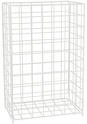 Relaxdays Papierkorb, 60 Liter, HBT: 62 x 40 x 25 cm, Büro & Arbeitszimmer, offen, Metall, Papiermülleimer, weiß