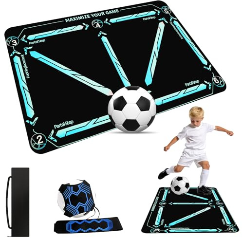 Ainiv 90 × 60 cm Tappetino da Allenamento di Calcio, Antiscivolo per Allenamento con attrezzo, per l'allenamento delle abilità calcistiche, per migliorare il controllo della palla e il gioco di gambe