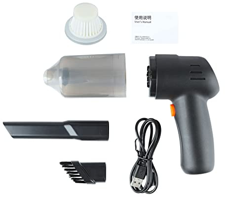ZIXINNKC Aspirateur à Main sans Fil 9000 Pa avec Deux Buses Filtre Moteur Haute Vitesse Nettoyage Rapide Aspirateur de Voiture pour Bureau