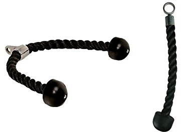 POWER-XTREME Kabelzuggriffe, Trizeps-Seil-Set Profi, Studioqualität | Griffe für Kraftstationen, Kabelzug, Seilzug, Latzug