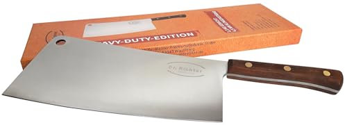 Dr. Richter ultragroßes und -schweres Knochenbeil (Klingenlänge: 29,5 cm, Gesamtlänge: 45 cm, Gewicht ca.1,3 Kg, Edelstahl) Küchenbeil Metzgerbeil Hackbeil Knochen