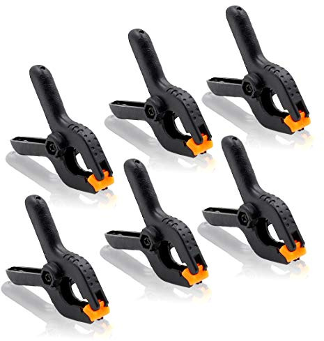 Luomorgo 20pcs Adjustable Nylon Mini Spring Clamps 2 inch Muslin Clamps for Photo Studio Backdrops Woodworking DIY Projects (2inch)