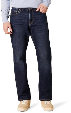 Amazon Essentials Men's Straight-Fit Bootcut Jeans - Discontinued Colours, Dark Blue Vintage, 36W / 32L
