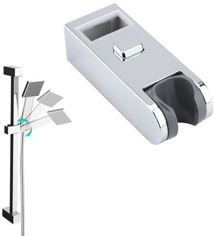 DEWIN Supporto per Soffione Doccia, 30mm x 15mm Supporto Doccia Regolabile Barra di Scorrimento Quadrata Regolabile S Strumento di Supporto per Supporto Testa
