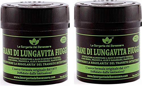 La Sorgente del Benessere Grani di Lungavita Fiuggi 35g - 2 Confezioni - Integratore Alimentare Per Il Benessere Intestinale
