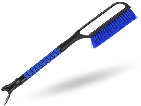 2 in 1 - Schneebesen mit Eiskratzer - für Winter & Schnee - Autozubehör PKW KFZ & Auto - Teleskop mit Besen lackschonend