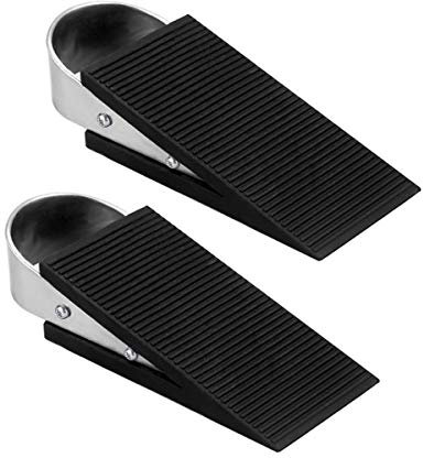 Geila Türstopper, Keil, 2 Stück, groß, strapazierfähig, Gummi, Door Stop, rutschfest, für Büro und Zuhause(2 Stück)