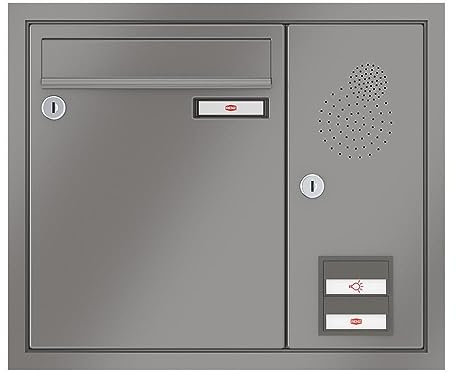 RENZ/hörnram/infälld brevlådesystem inbyggd brevlåda/RAL-färg/volym 8 L/sprexsil höger/Din brevlåda .de