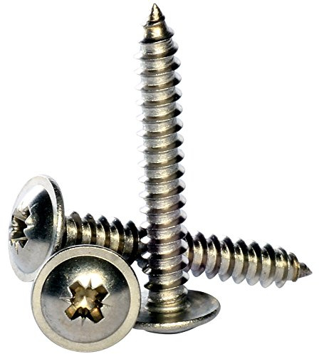 No.8 x 3/4 (4.2 x 19) A2 Stainless Steel Pozi Flange Self Tapping Screws Posi Flanged Screw - 30 Pack