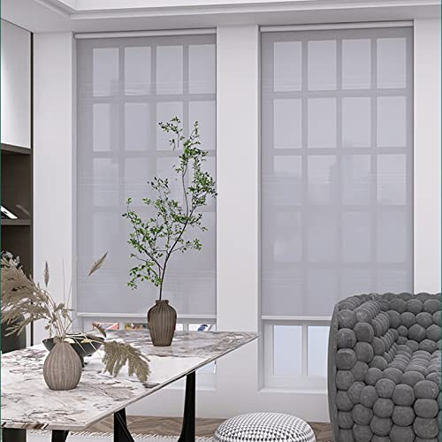 LLPEIJIE026 Daylight Roller Blinds,50% Translucent Blackout Curtains,Window Roller Shades Blind,Waterproof Fabric Roller Blinds,for Bedrooms,Living Room,Bathroom,Office (80cm Width x 130cm Drop)