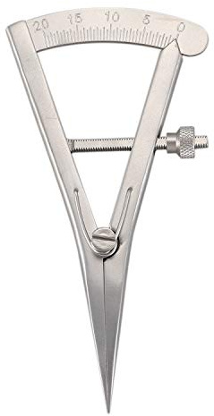 Lodokdre 1 unidades serías metal dental calibre calibre pie de corredera dental, laboratorio dental, codo, herramienta ortopédica, pies deslizantes