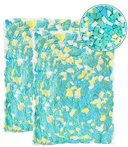 Welacer Geschredderter Memory-Schaum-Nachfüllpackung, 4,4 kg, für Sitzsack-Füllung, hochwertig, weich und ideal als Füllstoff, mehrfarbige und geformte Füllung