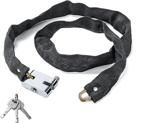 Holdfiturn Heavy Duty 1.2M Motorbike Chain Lock - 3 Keys, Anti-Theft Safety Chain Lock