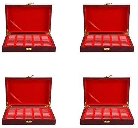 Fegtrty 200 Stücke MüNz Schutz Display Box Aufbewahrungs Koffer Halter Runde Box Gedenk Sammlung Box