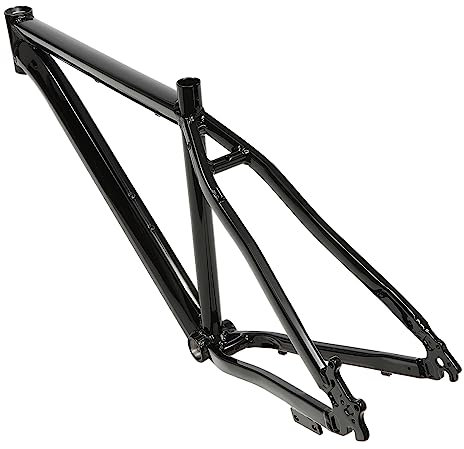 Fricienc 17 Zoll Rennrad Rahmen Fahrradrahmen Aluminiumlegierung Fahrradrahmen Kohlenstoffrahmen Rahmenscheibe Kompatibel mit 26 Zoll Fahrrädern 80-120kg (Schwarz)