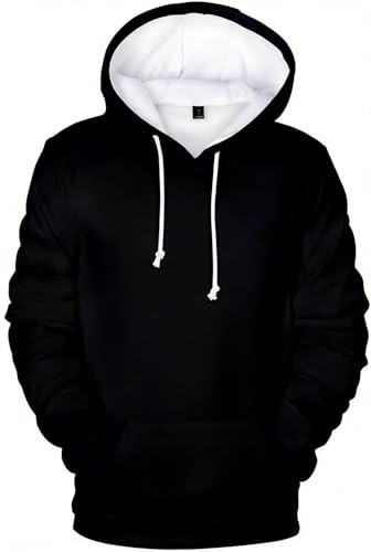 Ealipoi Gojo Satoru Hoodie Anime JJK Hoodie Gojo Kostüm Multi 3D Gedruckt Pullover Cosplay für Herren, Schwarz, X-Large