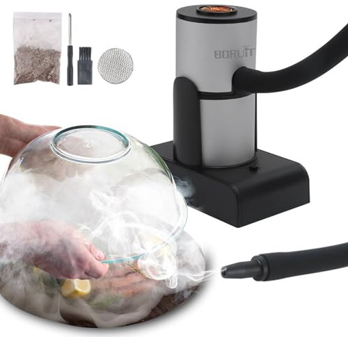 Eljeczt Smoking Gun Food Smoker Cocktail Tragbarer Küchen Räucherpistole Set Professional Rauch Aufguss Pistole Essen Fleisch Cocktail Räucher-Gerät Geeignet Für Käse Fleisch BBQ Home Camping