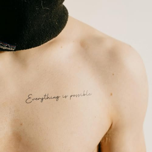 everything is possible - Inkster Tattoo | vegane & wasserfeste Temporäre Tattoos für Erwachsene - EU-Kosmetikzertifizierte Farbe - revolutionäres 2 Wochen Tattoo | Premium Klebetattoos
