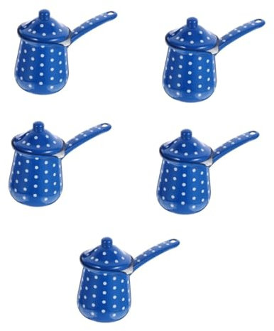 Alipis 5 Pièces Cafetière en émail bac à sauces théière turque pichet de mousse de lait accessoire cafe accessoire café cafetières machine à café accessoires de thé cafetière réutilisable